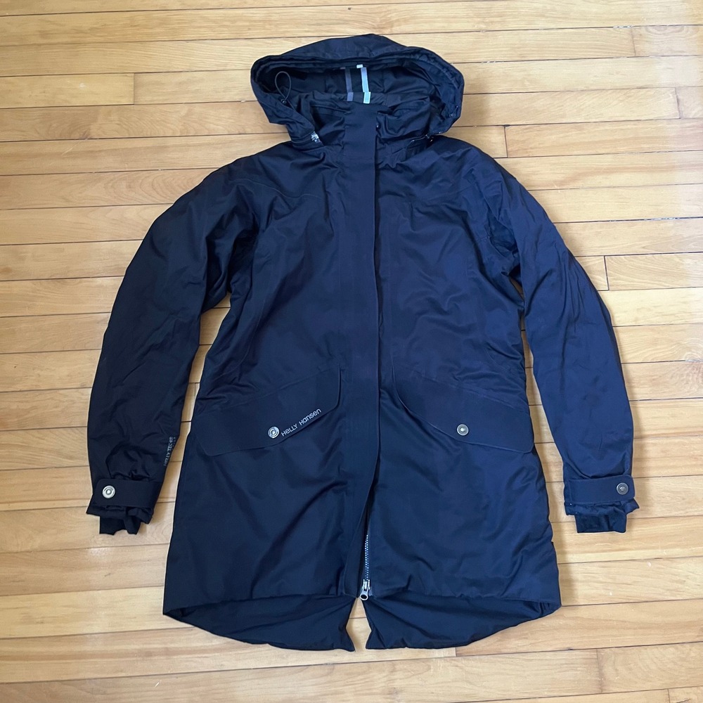 Helly Hansen Arctic Legacy Helly Tech Parka Jacket Black Womens XL Waterproof